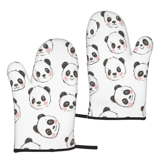 Adorable Panda Oven Mitt｜Heat-Resistant Kitchen Glove｜Soft, Non-Slip & Washable｜Perfect for Baking & Cooking｜11×5.9in (28×15cm)