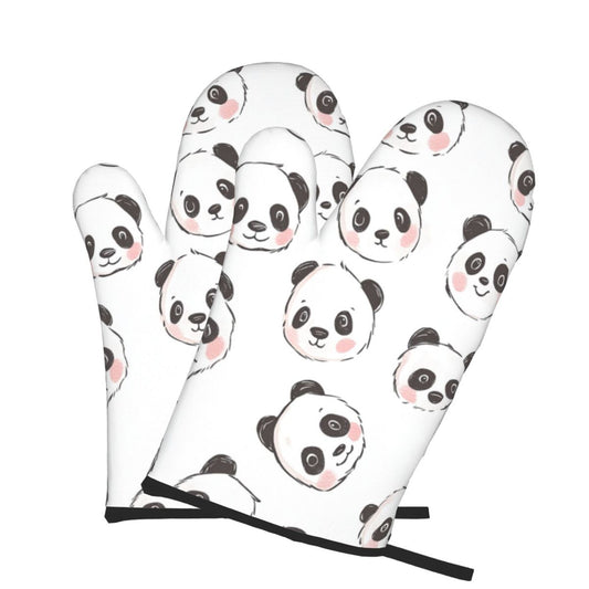 Adorable Panda Oven Mitt｜Heat-Resistant Kitchen Glove｜Soft, Non-Slip & Washable｜Perfect for Baking & Cooking｜11×5.9in (28×15cm)